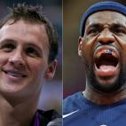 Ryan Lochte (Reino Unido) y Lebron James (Estados Unidos). | Getty y Gtresonline