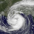 Imagen por satélite que muestra Isaac sobre el Golfo de México.
