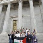 La protesta se ha trasladado a las puertas del Congreso.