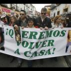 Manifestación por la desaparición de los dos niños