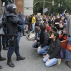 La concentración frente a la policía