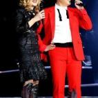 Junto al cantante coreano PSY en un concierto en el Madison Square Garden de Nueva York, en noviembre de 2012.