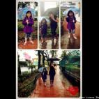 Lorena Bautista Carvallo:Bellos momentos que atesoro en mi corazón. No necesitamos placeres materiales ni mundanos, disfrutar caminar bajo la lluvia con mi princesa me hace muy feliz