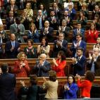 El momento en el que Batet ha sido reelegida presidenta del Congreso