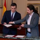 Sánchez e Iglesias sellan su pacto