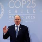 El príncipe de Mónaco, Alberto II a su llegada a la vigésimo quinta conferencia del clima de la ONU (COP25).