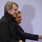 El presidente del Parlamento Europeo, David Sassoli, a su llegada a la ceremonia de apertura.