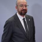 El presidente electo del Consejo Europeo, Charles Michel, a su llegada a la ceremonia de apertura