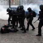 Protestas y enfrentamientos durante la marcha por las pensiones en París