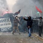 Protestas y enfrentamientos durante la marcha por las pensiones en París