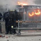 Protestas y enfrentamientos durante la marcha por las pensiones en París