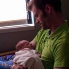 "Mi marido con nuestro hijo. Él dijo que en ese momento su pensamiento fue 'esto es exactamente lo que siempre he querido".