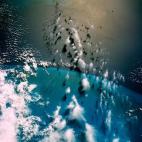 El Estrecho de Florida y el Gran Banco de las Bahamas, fotografiados durante la misión Gemini IV el 4 de junio de 1965.