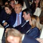 La exministra, expresidenta del Congreso y actual diputada Ana Pastor (d), el exministro José Manuel Soria (2d) y el exministro José Ignacio Wert (2i)