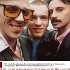 Ewen Bremner, Ewan McGregor y Robert Carlyle (derecha).