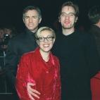 Con Baz Luhrmann y Catherine Martin, en la premiere de 'Eyes Wide Shut'.
