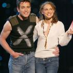 Con Natalie Portman en los '2002 MTV Movie Awards'.