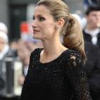 Letizia se atrev&iacute;a por primera vez con coleta alta. No ha vuelto a repetir en estos premios.