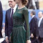 Letizia opt&oacute; por un recogido trenzado.
