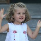 La princesa Leonor en julio de 2008.