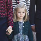 Leonor antes de la Pascua de Resurrecci&oacute;n en Palma en 2012.