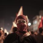 Palestinos celebran la tregua acordada, en Gaza.