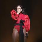 BARCELONA, SPAIN - DECEMBER 07: Rosalia performs in concert at Palau Sant Jordi on December 07, 2019 in Barcelona, Spain. (Photo by Xavi Torrent/Redferns)