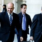 Manuel Chaves, a su llegada a la Audiencia de Sevilla.