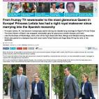 "Letizia, que ha sido descrita como 'un soplo de aire fresco' para la monarquía española, ha sido elogiada por sus modernas formas de ser princesa. De hecho, tan modernas que se convertirá en la primera divorciada en convertirse en reina de l...