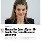 "Aunque su estilo elegante ha sido bienvenido, ha tenido que esforzarse para ganarse el afecto de los españoles, al ser percibida como distante y fría. Pero la simpatía pública por Ortiz finalmente llegó bajo trágicas circunstancias en 200...