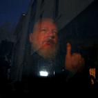 Julian Assange, detenido en Londres.