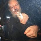 Julian Assange, detenido en Londres.