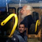 Julian Assange, detenido en Londres.