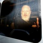 Julian Assange, detenido en Londres.