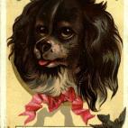 "Mi nombre es Fidelidad. Dejadme desearos una Feliz Navidad" Eso dice la tarjeta de este cocker spaniel que nos desea feliz 1878.