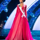 Olivia Culpo, de 20 años de edad, se convirtió en Miss Universo 2012. Su vestido de escote profundo y manga larga fue uno de los más impactantes del certamen.