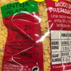 Lenteja pelada (paquete de un kilo). Origen: EEUU