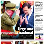 La Gaceta no abre con ello, pero sí le dedica un espacio en portada, destacando que "medio planeta se vuelve loco con la 'profecía' del fin del mundo".