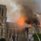 Incendio en la catedral de Notre Dame de Par&iacute;s.