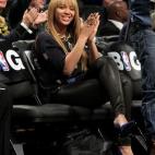 Durante un partido de la NBA.