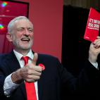 Presentando su manifiesto de campaña, en la Universidad de Birmingham.