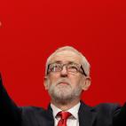 Pulgares arriba en un acto con militantes en Brighton, en septiembre de 2019.