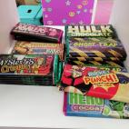 Chocolatinas de Hulk o Hércules.