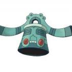 Type: Steel, Psychic Skill: Brings rain during times of drought by opening portals to another world. First things first: If this is the evolution of Bronzor, doesn't it seem like it skipped a few evolutionary steps? I mean, we went from a disk t...