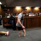 Junio de 2016. El atleta paral&iacute;mpico sudafricano Oscar Pistorius llega a declarar por el asesinato de su novia, la modelo Reeva Steenkamp.