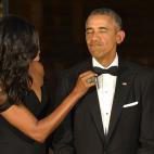 Septiembre de 2015. El presidente de EEUU, Barack Obama, y su mujer, Michelle, aguardan la llegada del presidente de China Xi Jinping a la cena ofrecida en la Casa Blanca (Washington, EEUU).