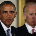 Enero de 2016. Barack Obama, presidente de EEUU, llora durante una declaraci&oacute;n sobre los pasos de su administraci&oacute;n para reducir las muertes por el uso de armas.