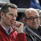 Iñaki Urdangarín, muy atento al partido entre Rusia y Eslovenia