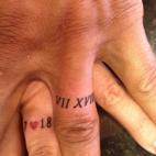 Tatuajes con la fecha de la boda. Enviada por Julie D.