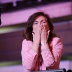 Carmen Calvo lanza un beso a los militantes